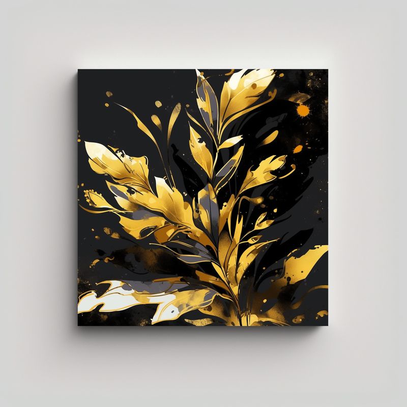 GENERICO - Diseño Cuarto Amarillo Y Dorado Atmosfera 90x90 Cm