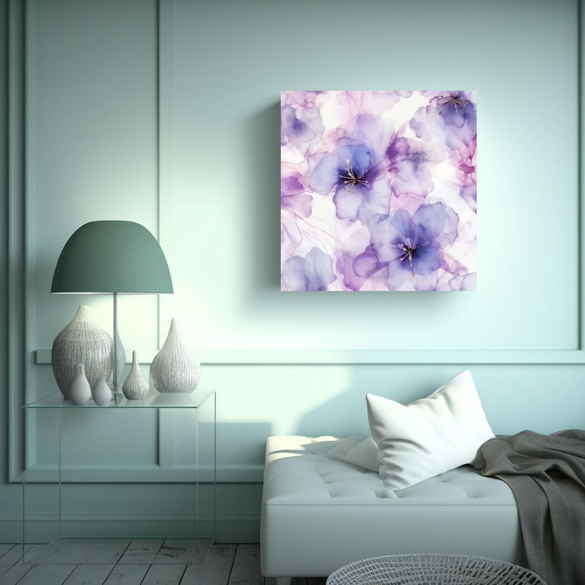 GENERICO - Lienzo De Tela Con Finas Líneas Para Comedor, 80x80 Cm