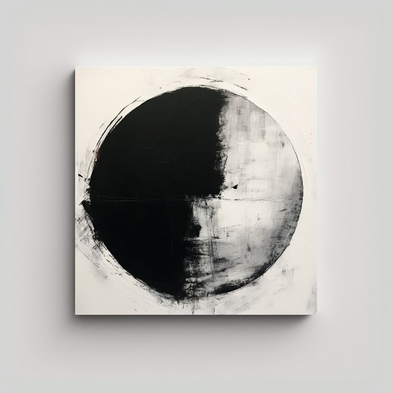GENERICO - Pinturas Contemporáneas En Blanco Y Negro 90x90 Cm