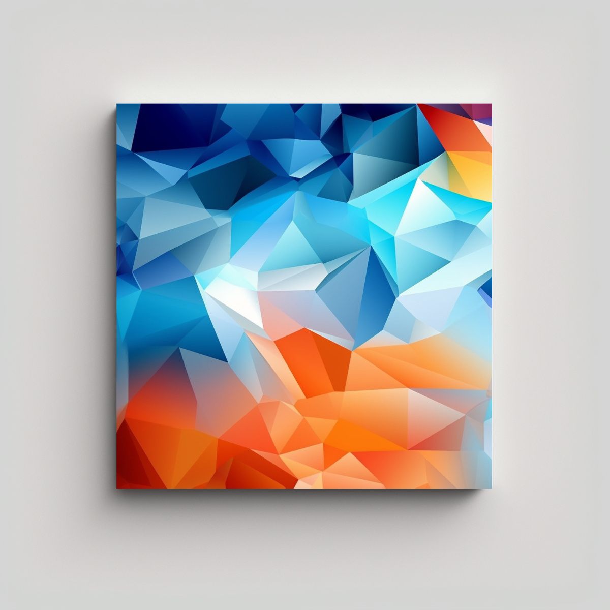 GENERICO - Cuadro Impreso Surrealista Con Colores Blanco 70x70 Cm