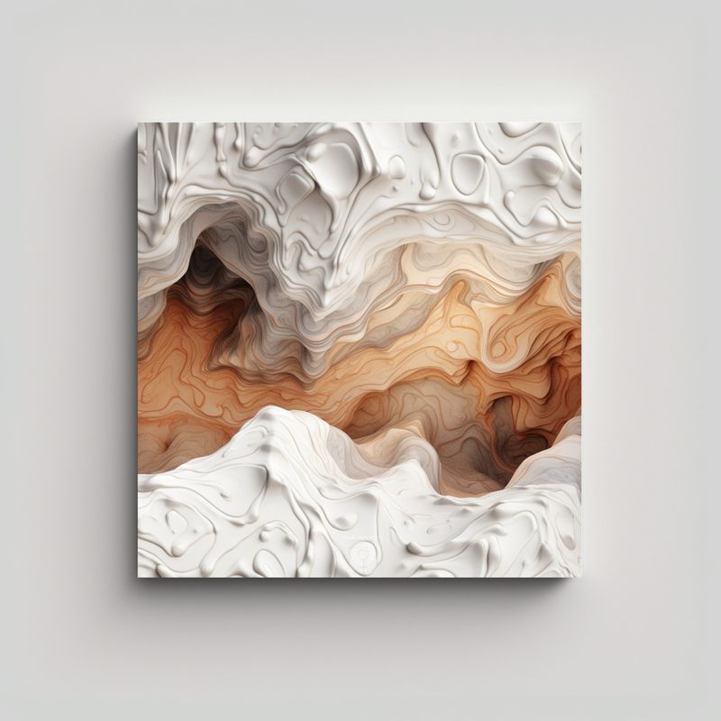 GENERICO - Pintura Decorativa De Textura De Magma Blanco 60x60 Cm