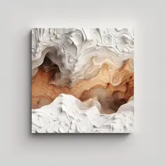 GENERICO - Pintura Decorativa De Textura De Magma Blanco 70x70 Cm