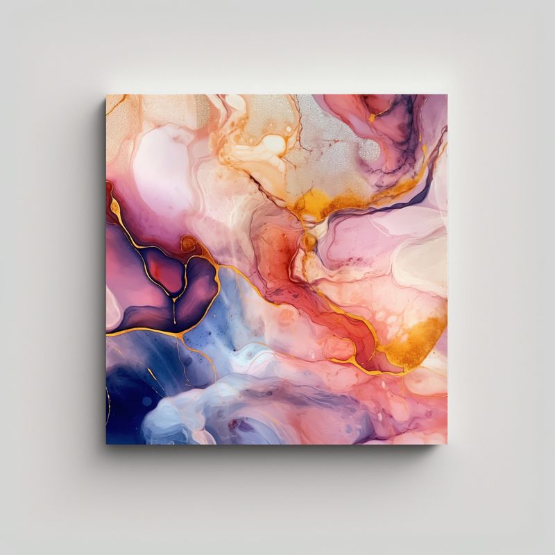 GENERICO - Arte De Pared Impreso Marble Moderno, Textura De 70x70 Cm