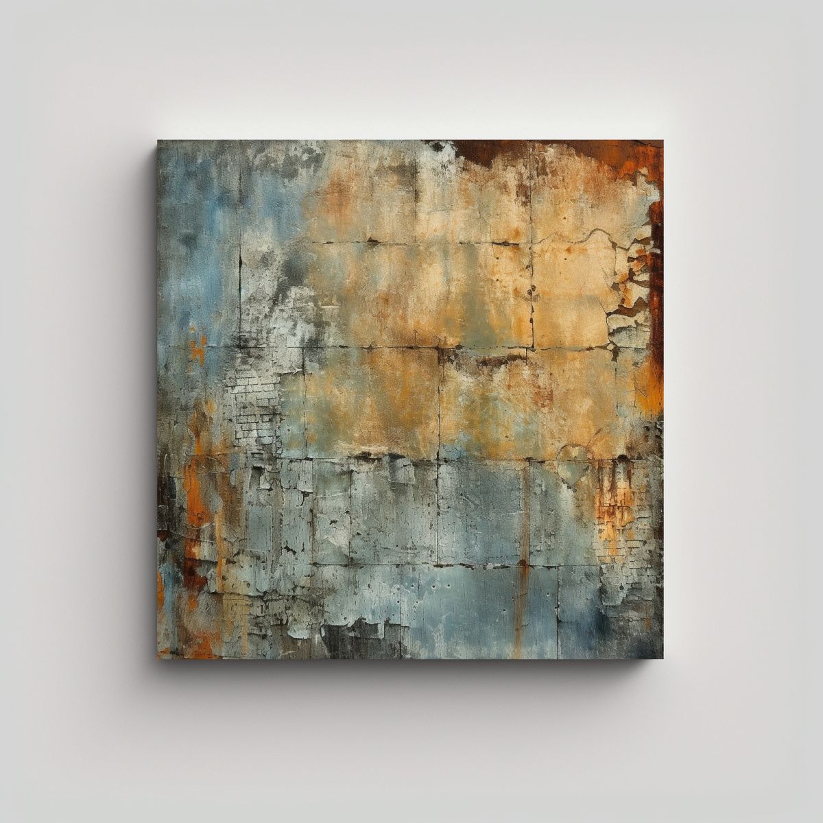 GENERICO - Pintura Decorativa Abstracta Grunge Industrial En 70x70 Cm