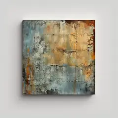 GENERICO - Pintura Decorativa Abstracta Grunge Industrial En 70x70 Cm