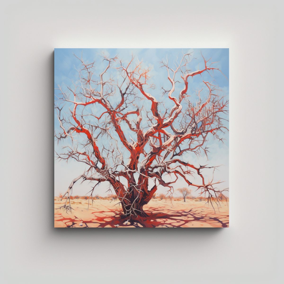 GENERICO - Cuadro Concepto Creatividad Árbol De Ocotillo 80x80 Cm