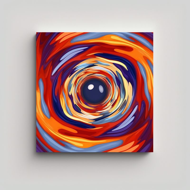 GENERICO - Cuadro Espiral Óptico Estilo Galería De Arte 60x60 Cm