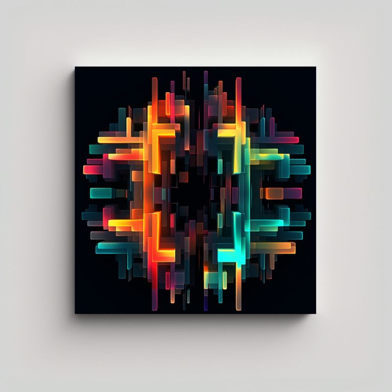 GENERICO - Arte De Pared Decorativo Geométrico Abstracto En 50x50 Cm
