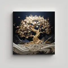 GENERICO - Cuadro Colores Simplicidad Árbol De Olivo En 90x90 Cm