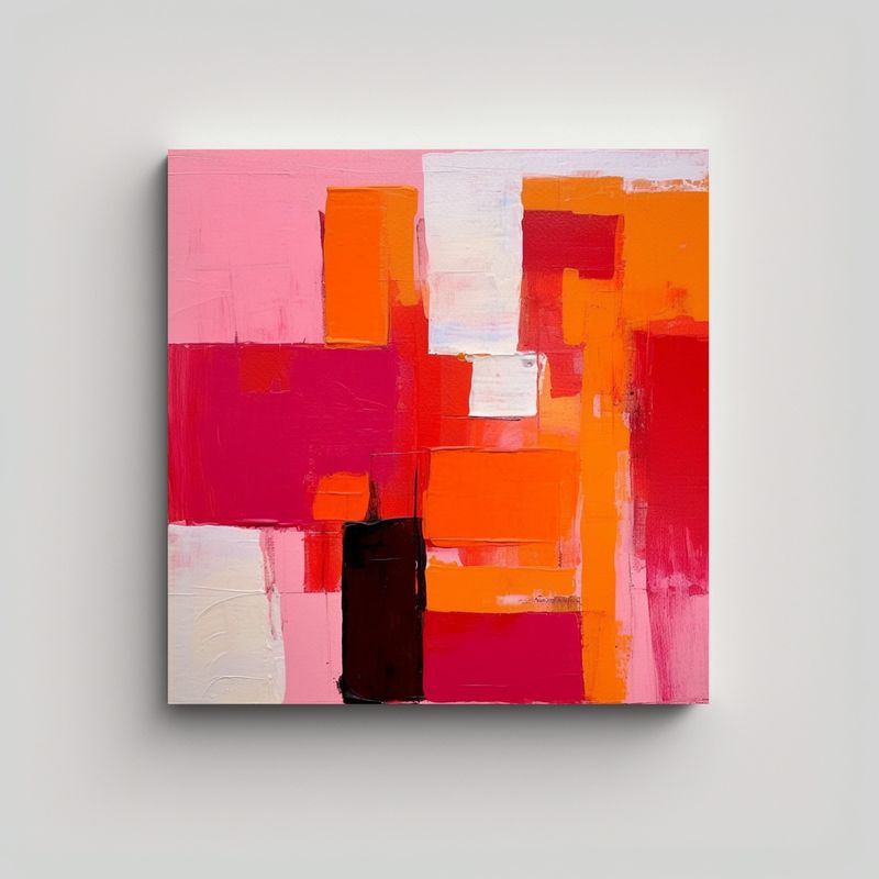 GENERICO - Cuadro Abstracto Juvenil Ultra Moderno De Estilo 70x70 Cm