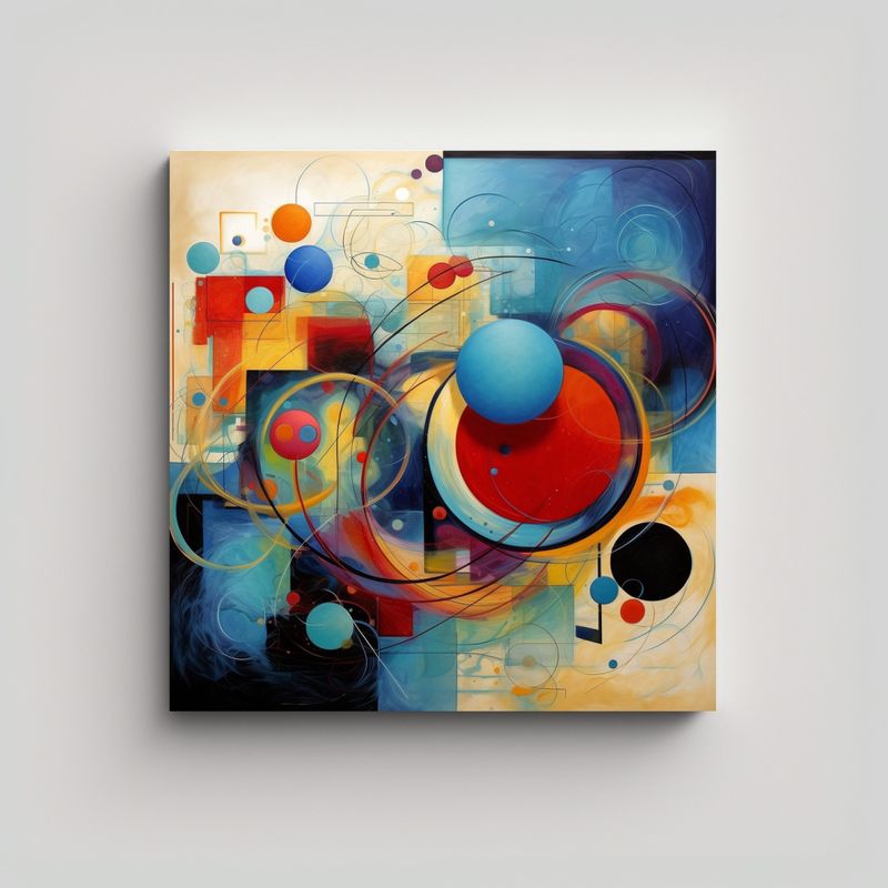 GENERICO - Cuadros De Arte Abstracto Poderosos 80x80 Cm