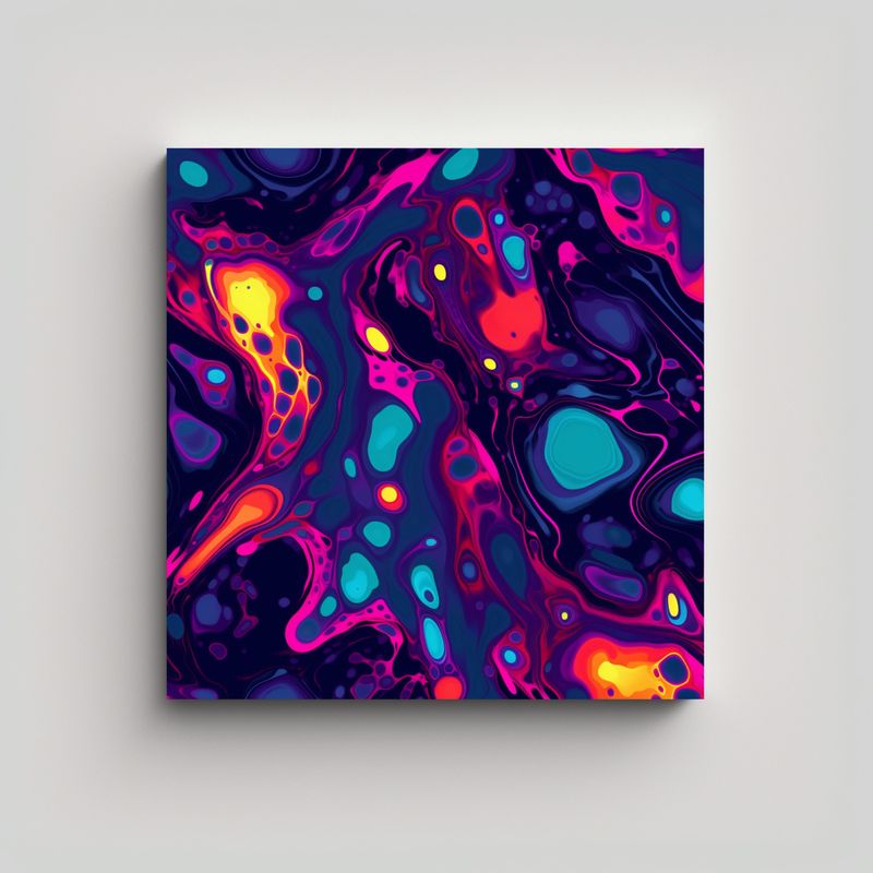GENERICO - Lienzo Tela Sublimada Patrón Intenso Estilo 60x60 Cm