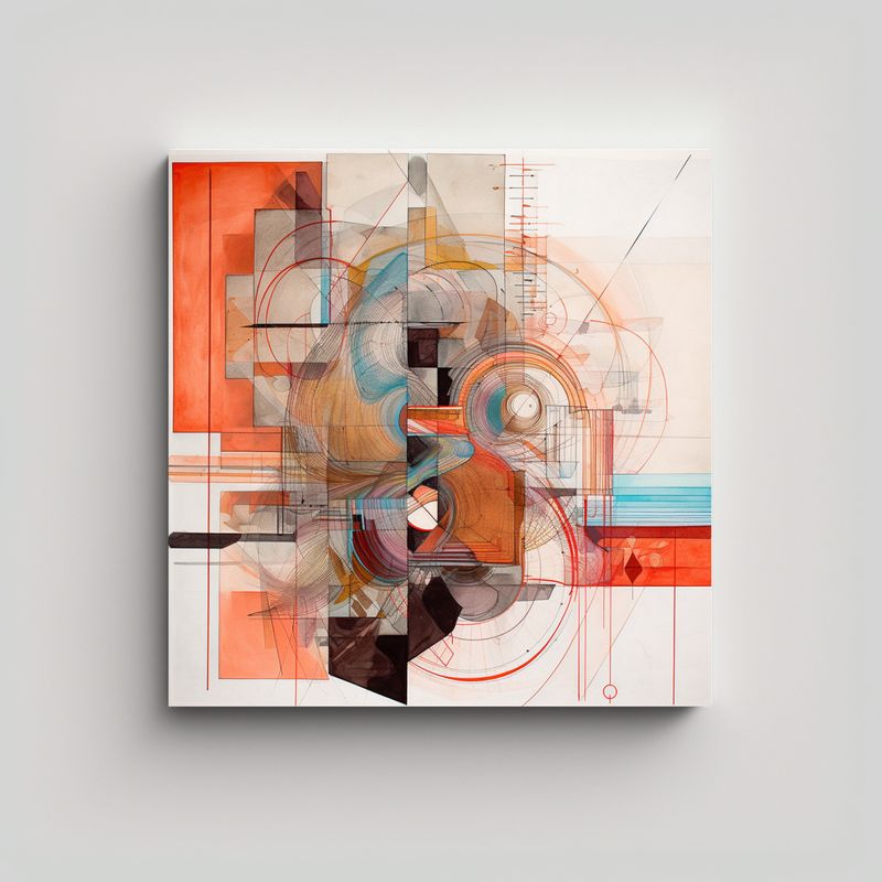 GENERICO - Arte De Pared Vanguardia Dimensiones Art Dibujos 90x90 Cm