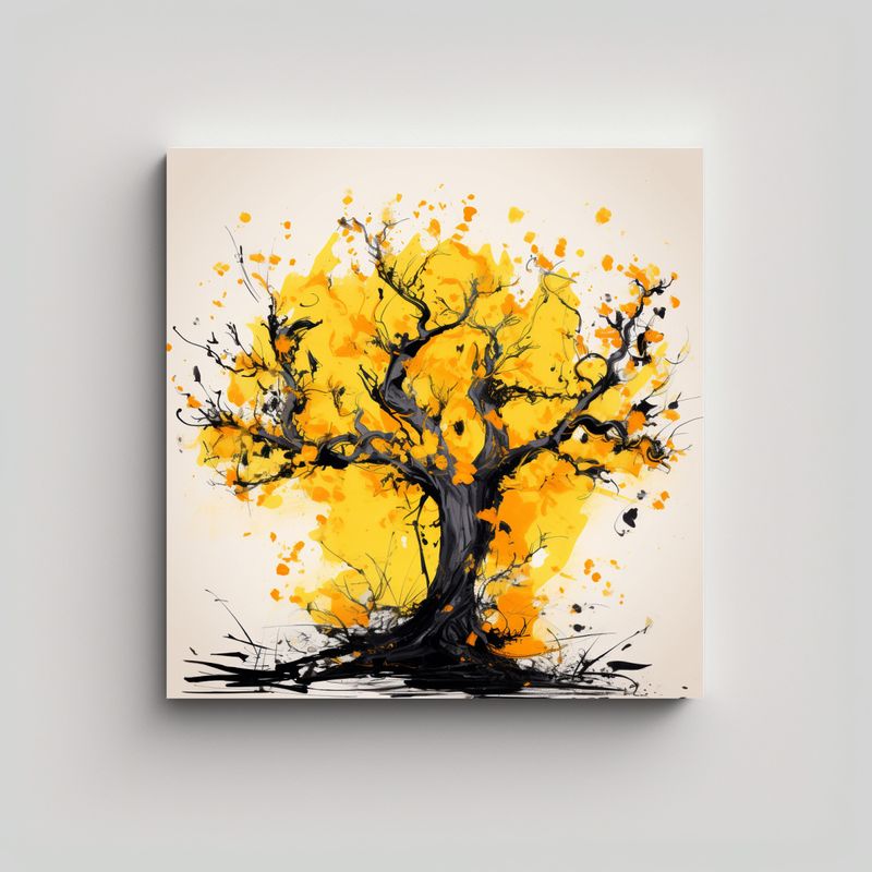 GENERICO - Pintura Decorativa: Abstracción De Una 90x90 Cm