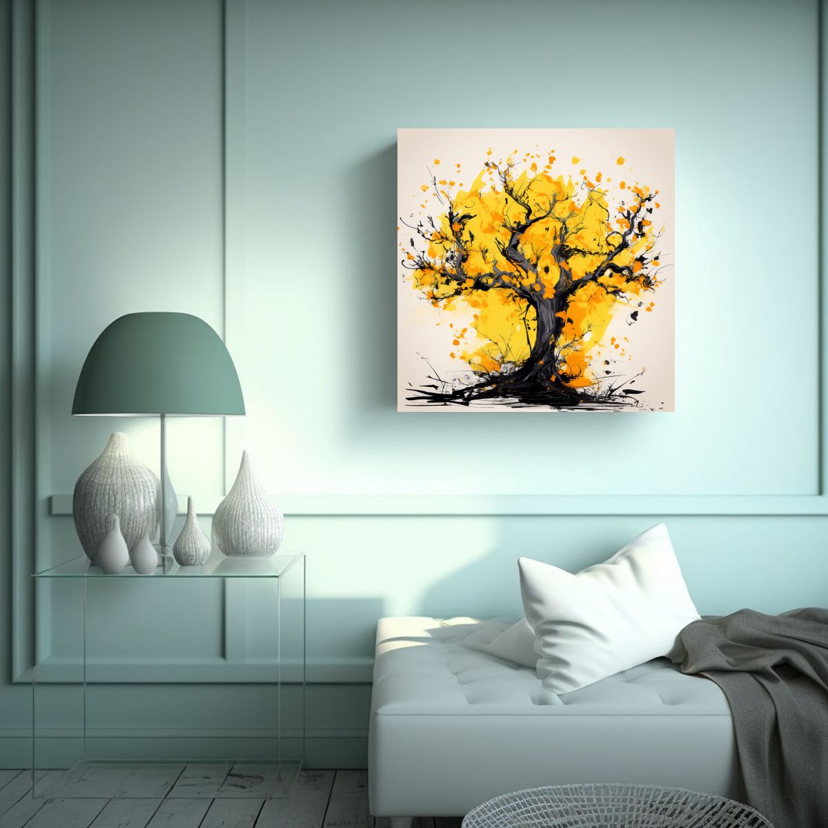 GENERICO - Pintura Decorativa: Abstracción De Una 70x70 Cm