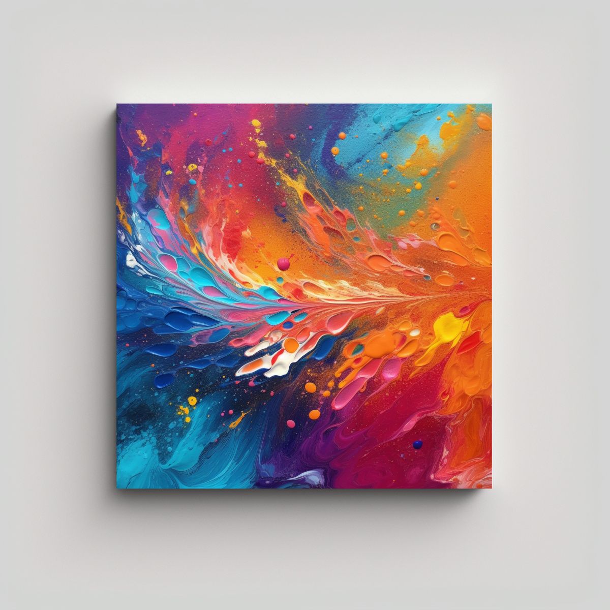 GENERICO - Pintura Decorativa De Abstracción Sensorial 70x70 Cm