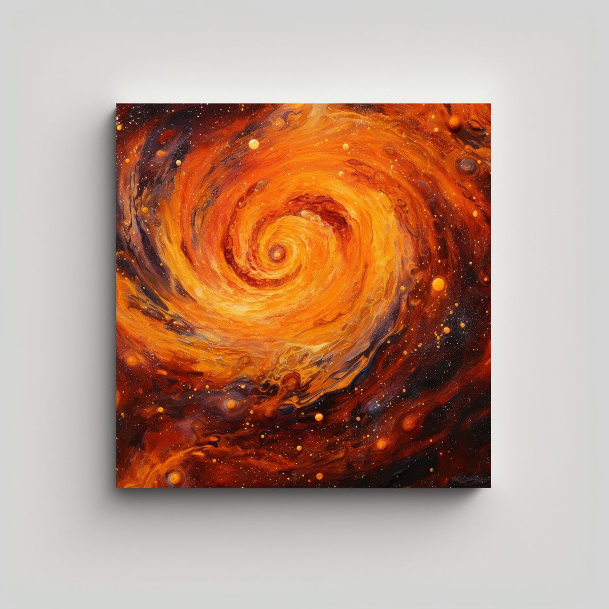 GENERICO - Pinturas Decorativas De Galaxias Naranjas En Arte 50x50 Cm