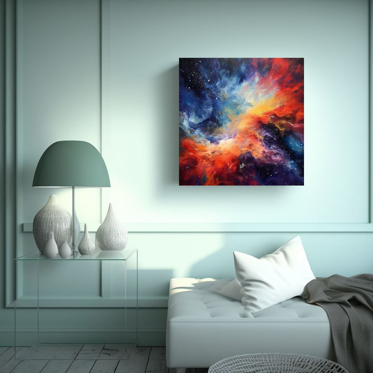 GENERICO - Pinturas Decorativas De Arte Moderno: Nebulosa 70x70 Cm