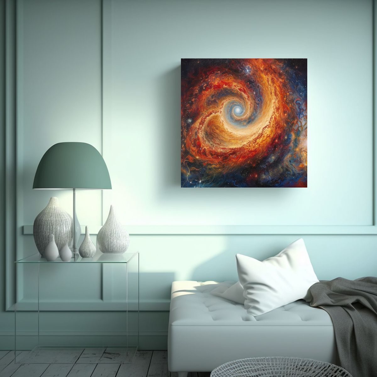 GENERICO - Tela En Bastidor Patrón Intenso Para Sala: 60x60 Cm