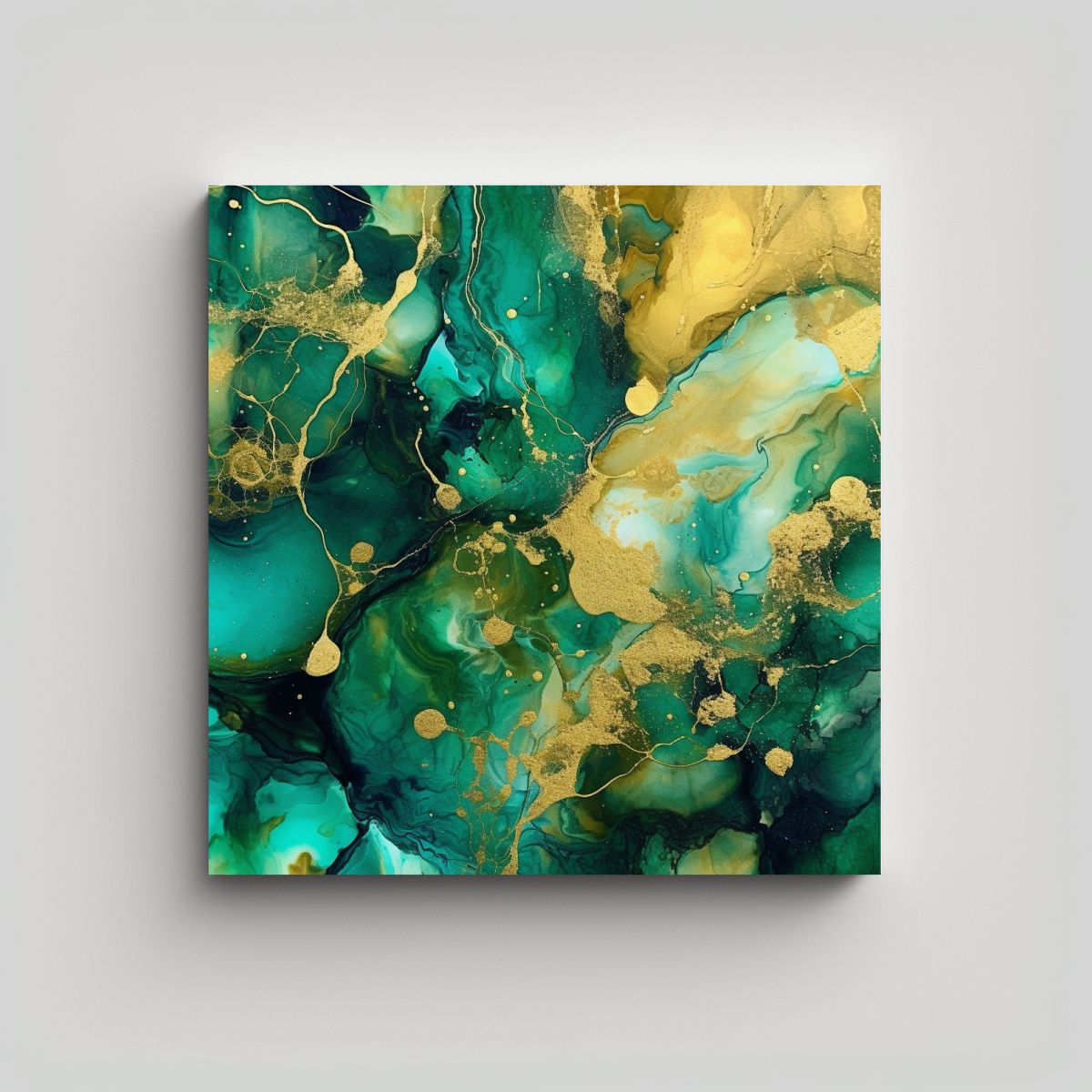 GENERICO - Obra Innovadora Con Textura De Tinta Alcohol En 90x90 Cm