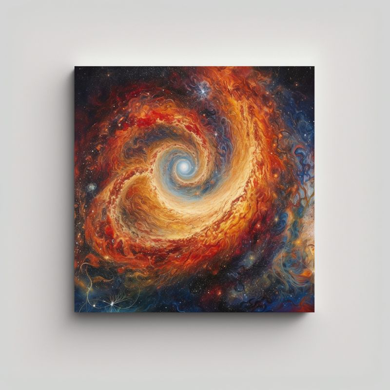 GENERICO - Tela En Bastidor Patrón Intenso Para Sala: 90x90 Cm