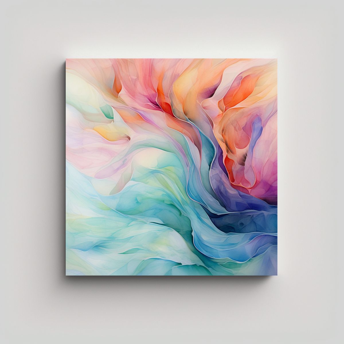 GENERICO - Cuadro Tema Abstracto Moderno Con Flujo Relajante 90x90 Cm