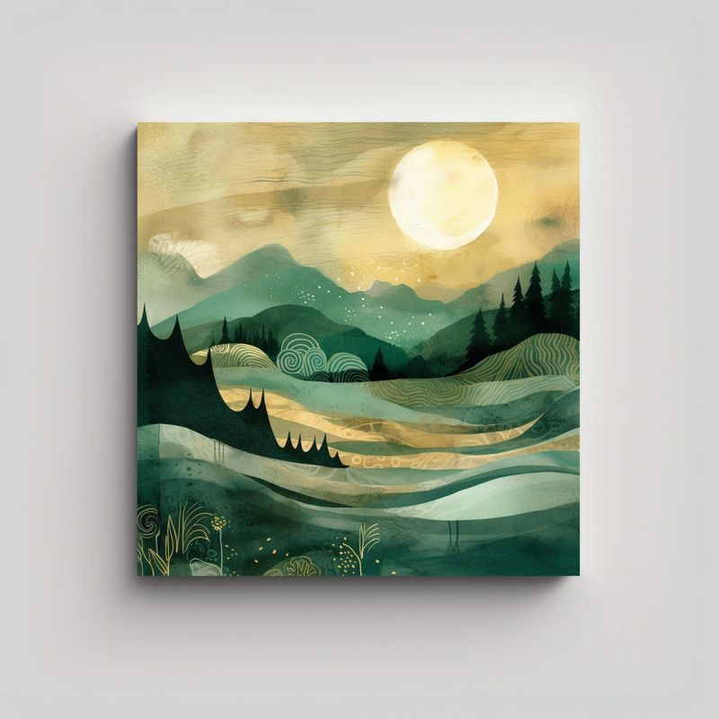 GENERICO - Cuadro De Tela En Bastidor Diseño Vision, Estilo 50x50 Cm