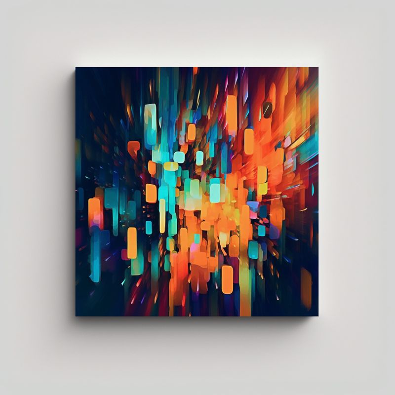 GENERICO - Pinturas Abstractas De Lienzo Moderno Con 70x70 Cm