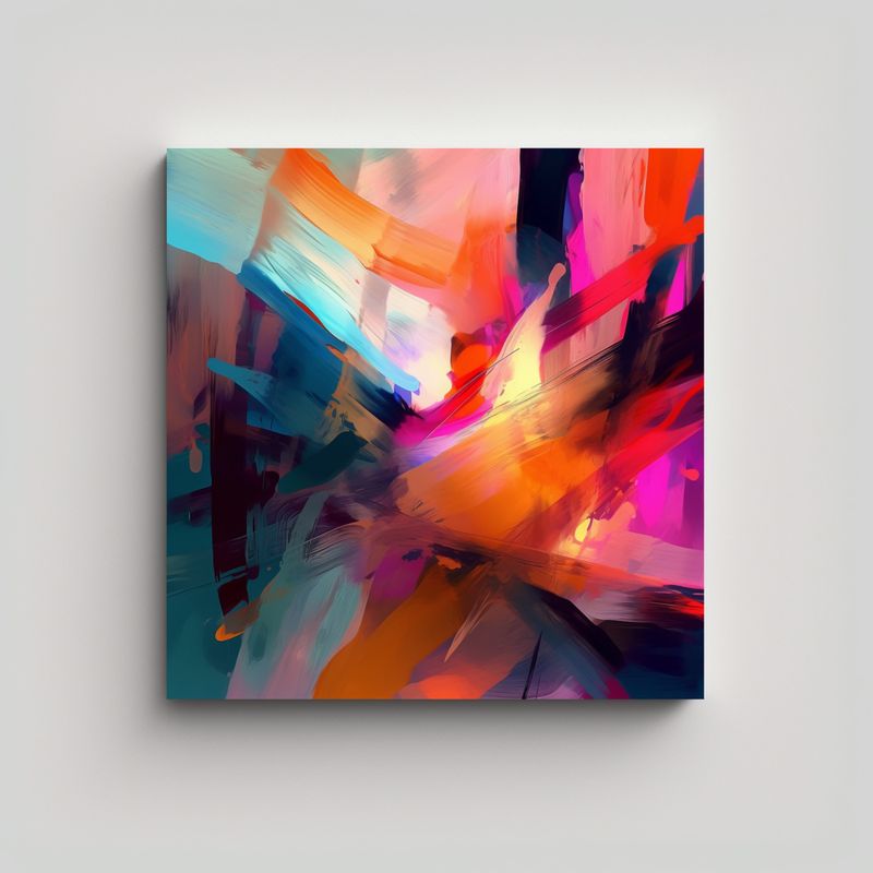 GENERICO - Pinturas Decorativas Con Paleta De Colores 60x60 Cm