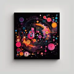 GENERICO - Cuadro De Escenario Matemático A: Visualización 80x80 Cm