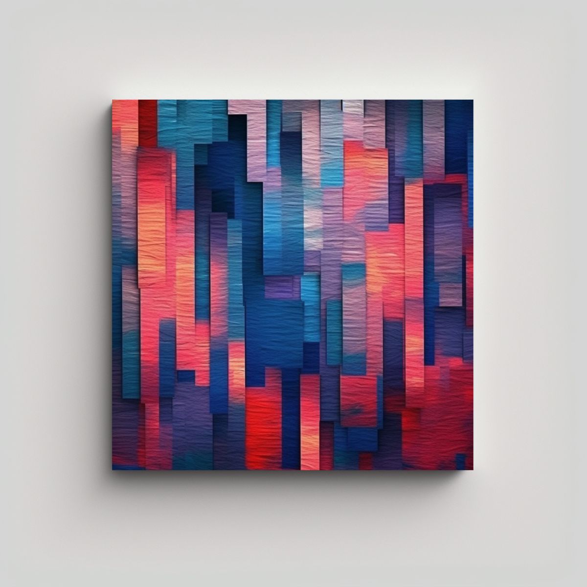 GENERICO - Pintura Moderna En Bastidor: Textura Abstracta 90x90 Cm