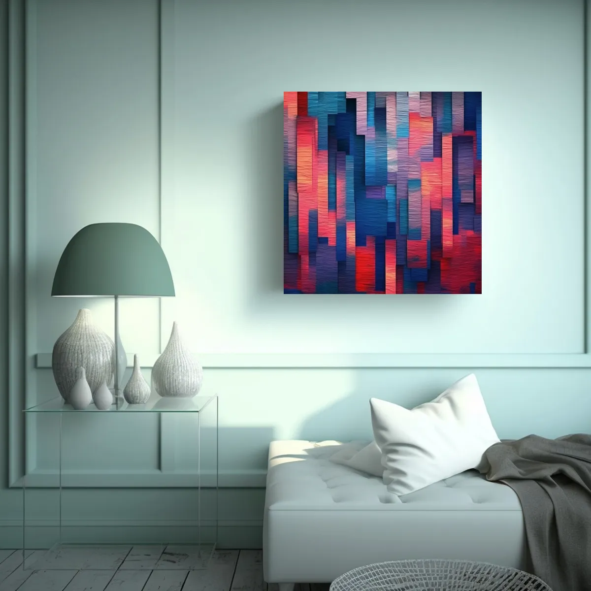GENERICO - Pintura Moderna En Bastidor: Textura Abstracta 70x70 Cm
