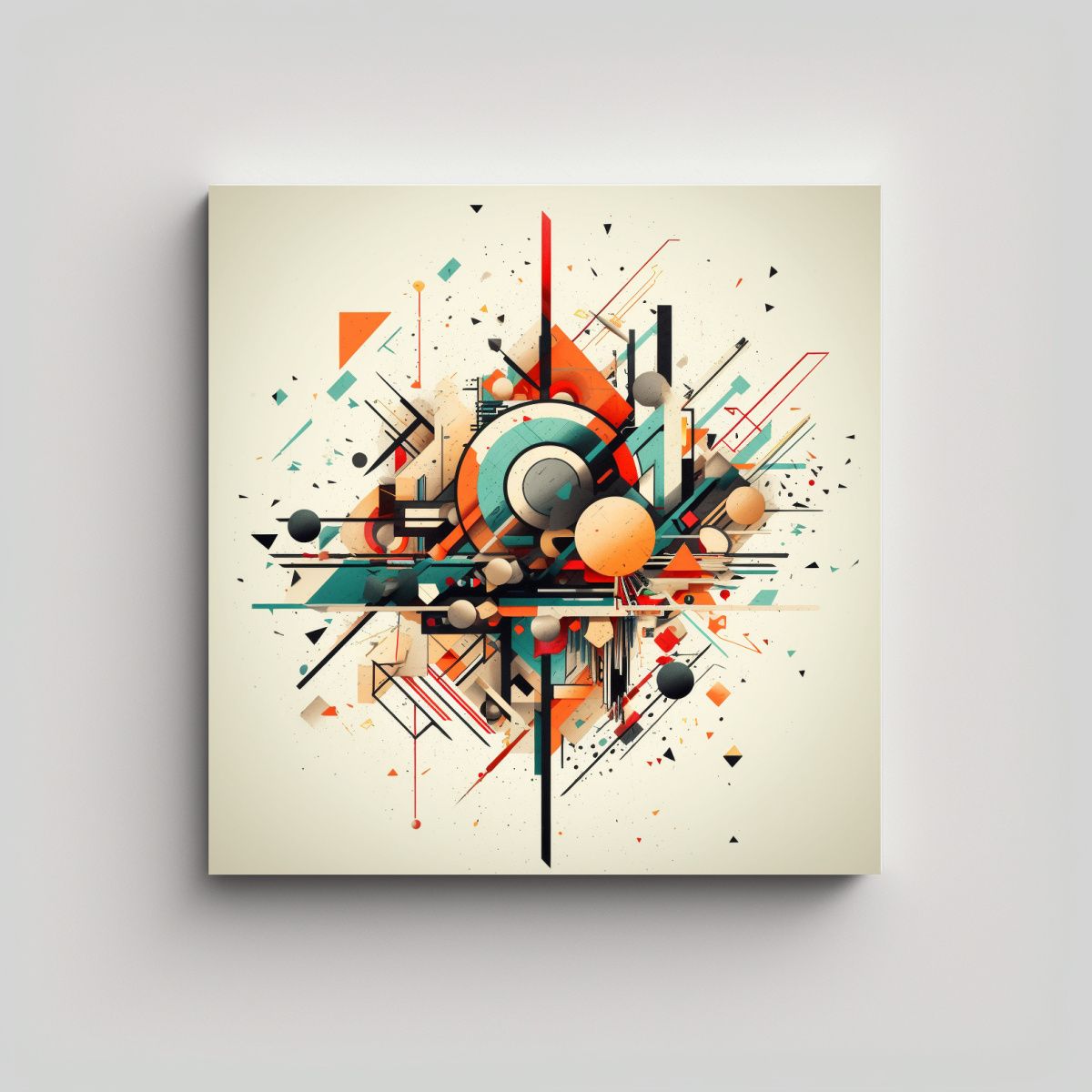 GENERICO - Tela En Bastidor Concepto Floral Explosión De 60x60 Cm