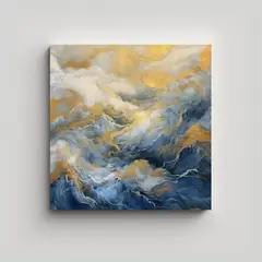GENERICO - Pintura Decorativa Arte Impreso Poder Montañas 90x90 Cm