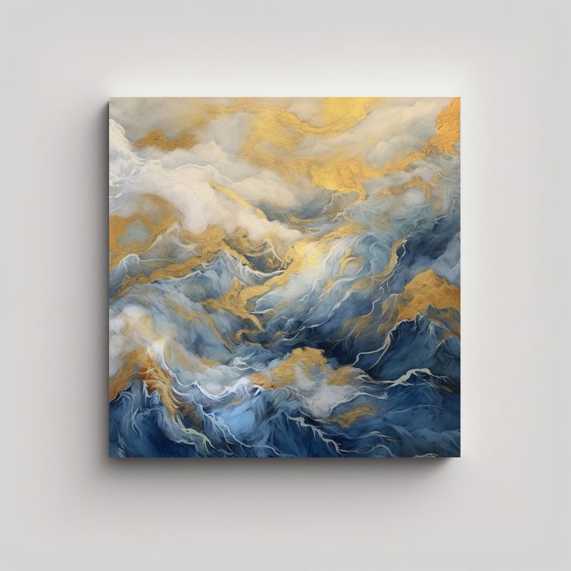 GENERICO - Pintura Decorativa Arte Impreso Poder Montañas 70x70 Cm