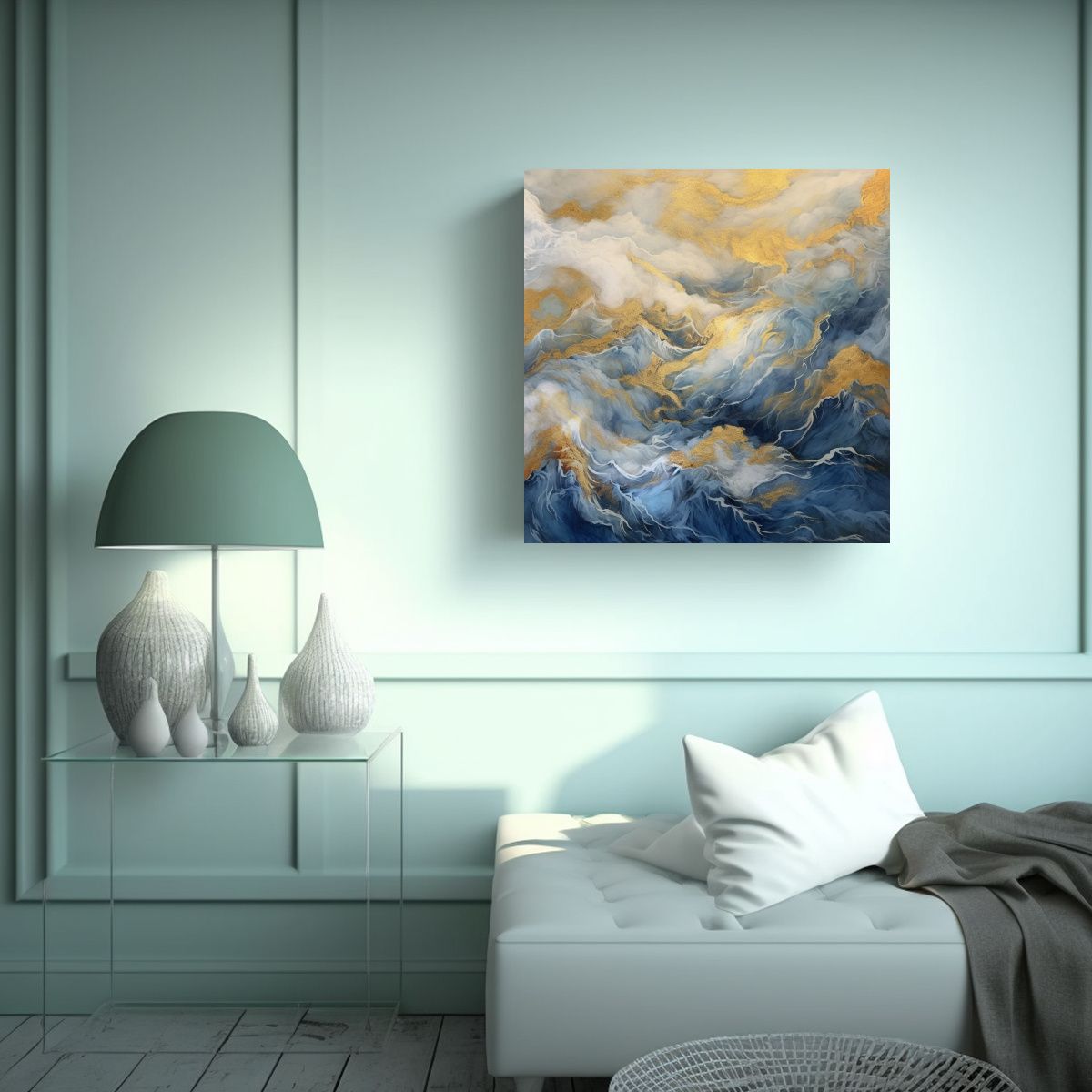 GENERICO - Pintura Decorativa Arte Impreso Poder Montañas 50x50 Cm