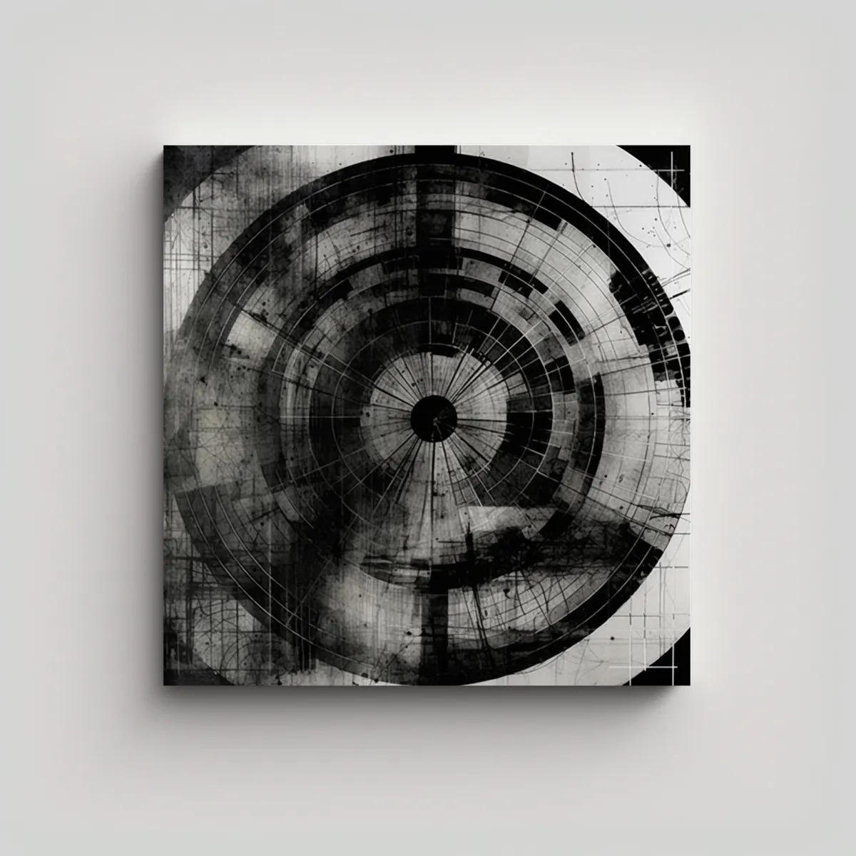 GENERICO - Pinturas Decorativas Generativas En Blanco Y 50x50 Cm