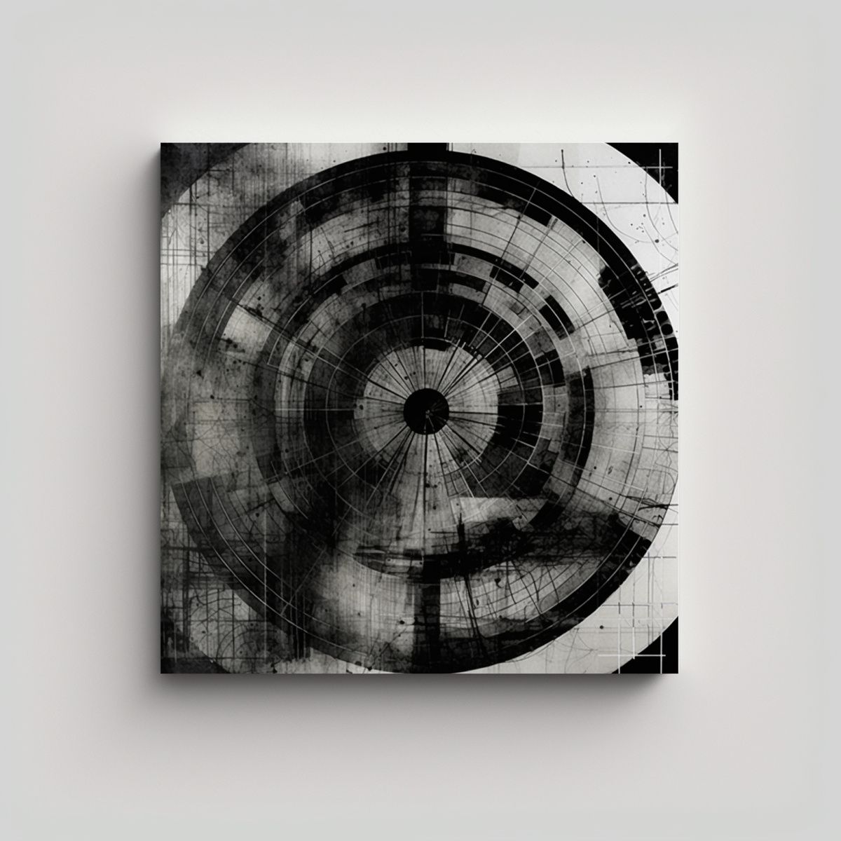 GENERICO - Pinturas Decorativas Generativas En Blanco Y 50x50 Cm