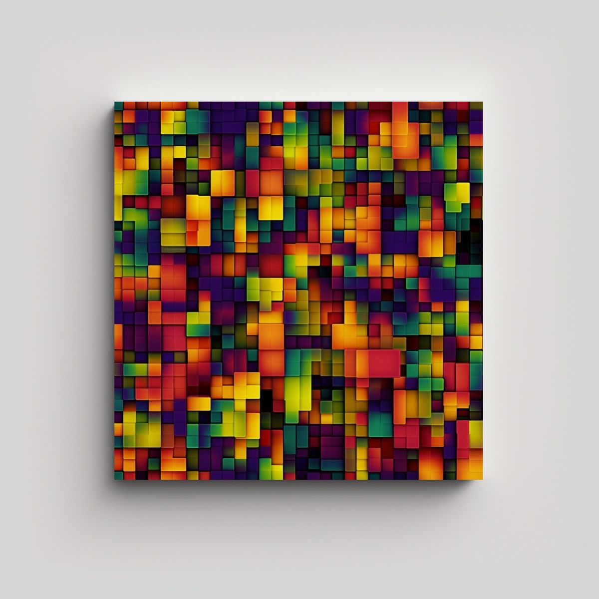 GENERICO - Pintura Decorativa Movimiento Baño M Pixel Art 50x50 Cm