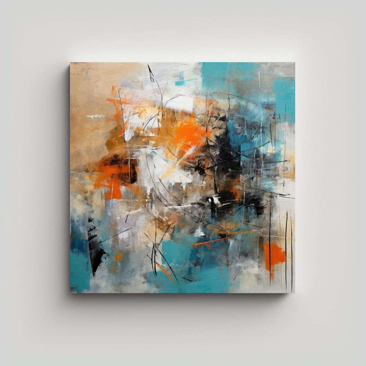 GENERICO - Pintura Abstracta Arte Modernos Enigmático Para 70x70 Cm