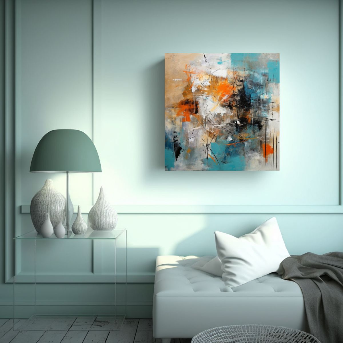 GENERICO - Pintura Abstracta Arte Modernos Enigmático Para 70x70 Cm