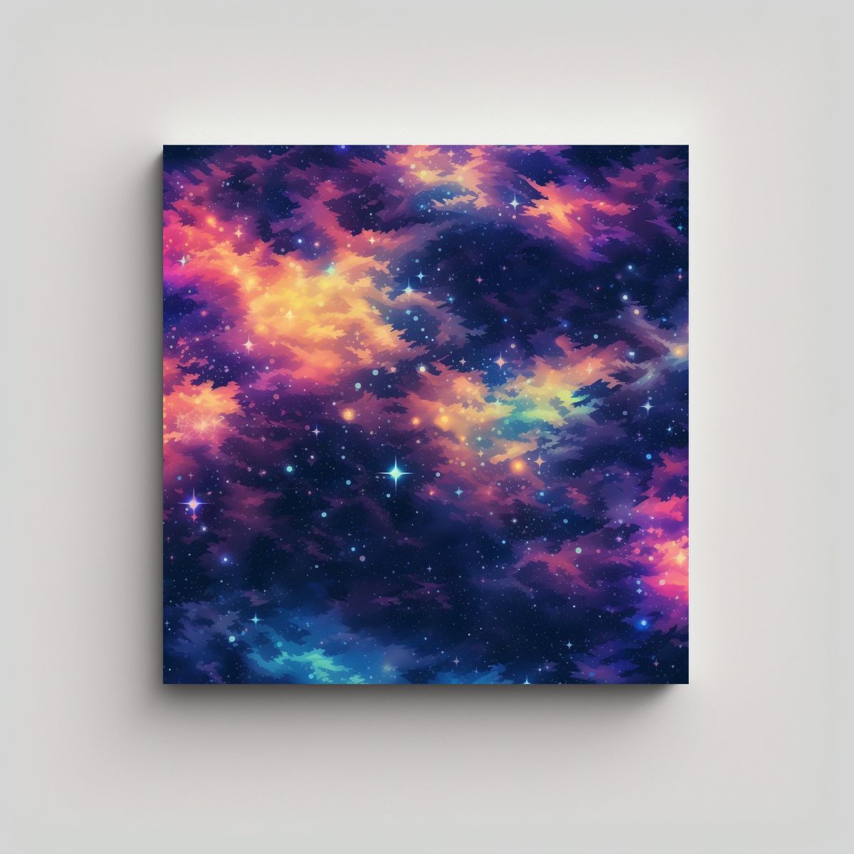 GENERICO - Cuadro Vintage Urbano Con Fondo De Galaxia 50x50 Cm