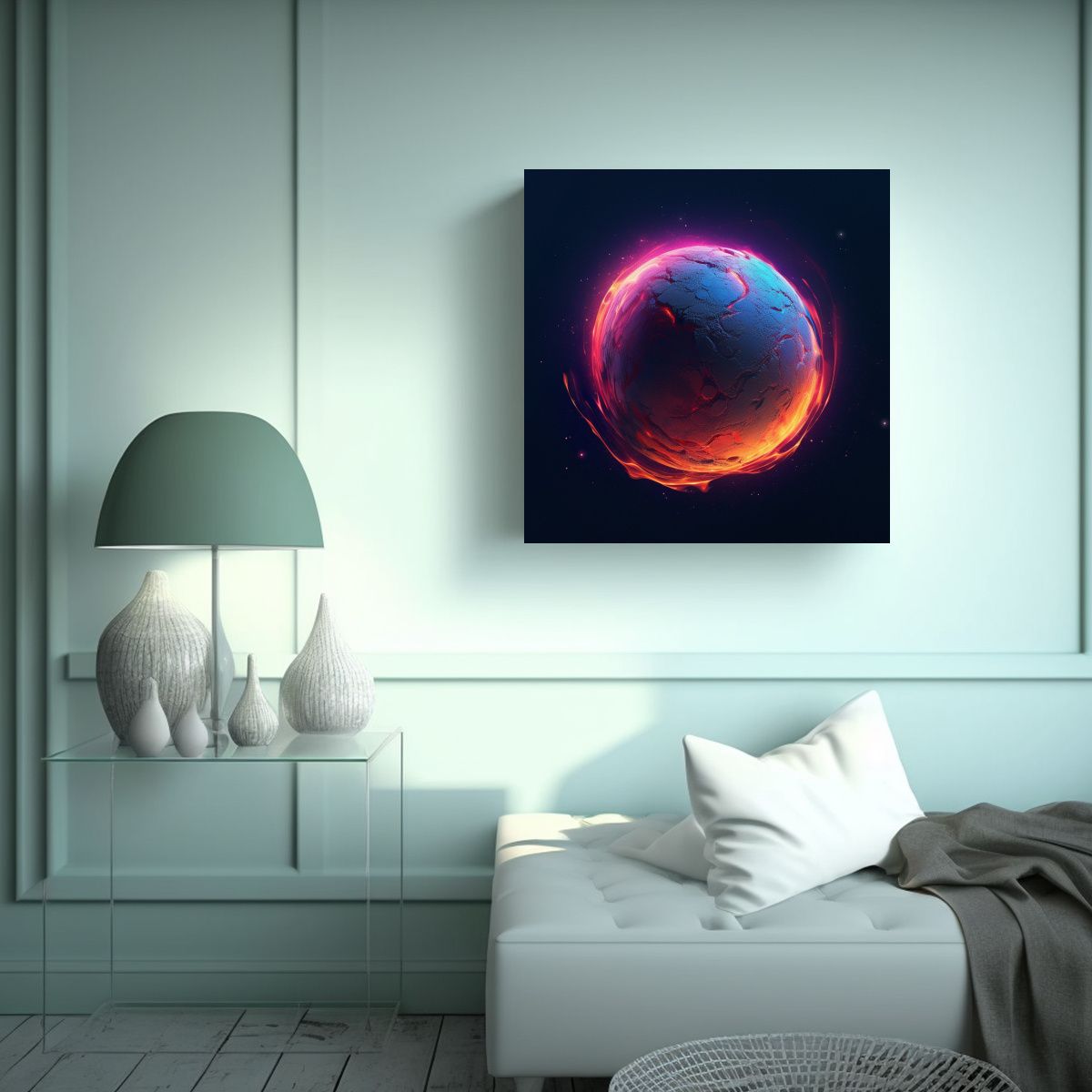 GENERICO - Cuadro Moderno En Lienzo: Sensibilidad Artística 60x60 Cm