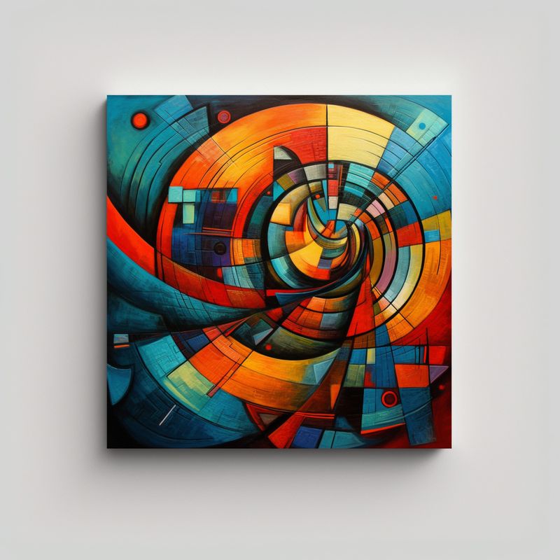 GENERICO - Cuadros Decorativos Abstractos Lienzo Creativa 80x80 Cm