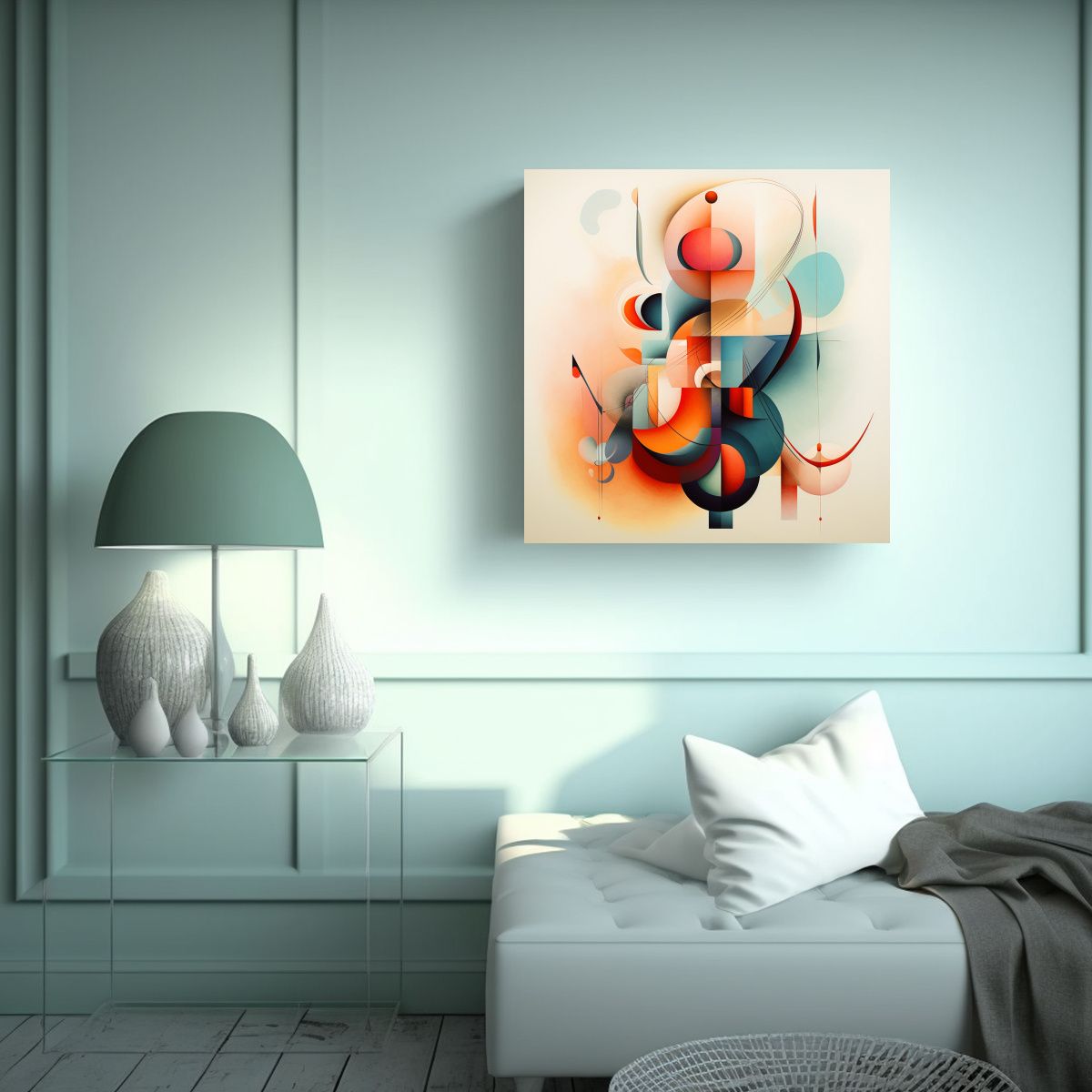 GENERICO - Pinturas Decorativas De Formas Abstractas Con 50x50 Cm