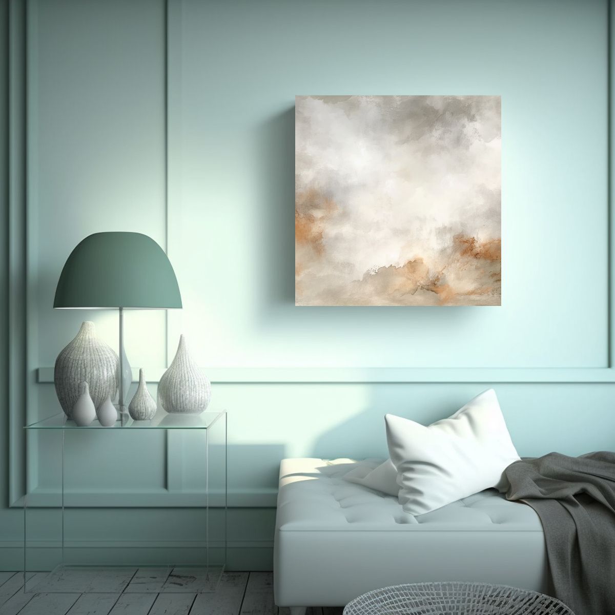 GENERICO - Cuadro De Naturaleza Viva Papel Pintado Blanco 80x80 Cm