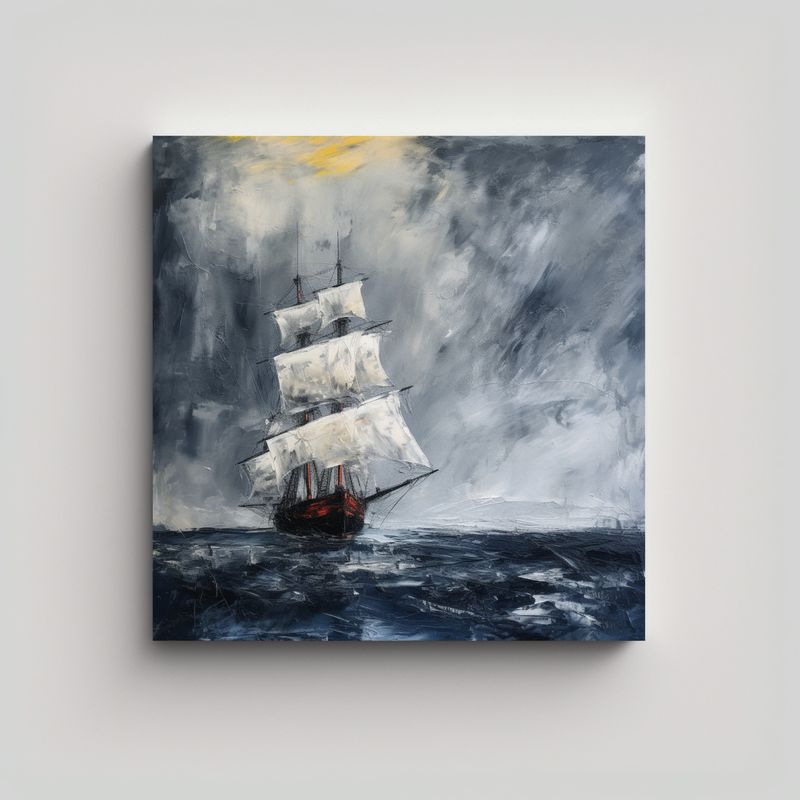 GENERICO - Pintura Decorativa De Lienzo Con Colores Ambiente 90x90 Cm