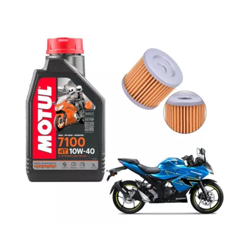 GENERICO - Kit Mantención Suzuki Gixxer 150 Motul 7100 10w40 + Filtro