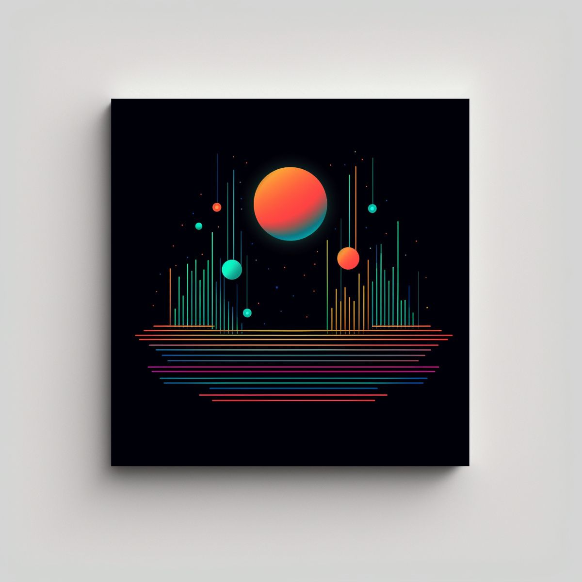 GENERICO - Lienzo De Tela Abstracto Para Decoración De 60x60 Cm