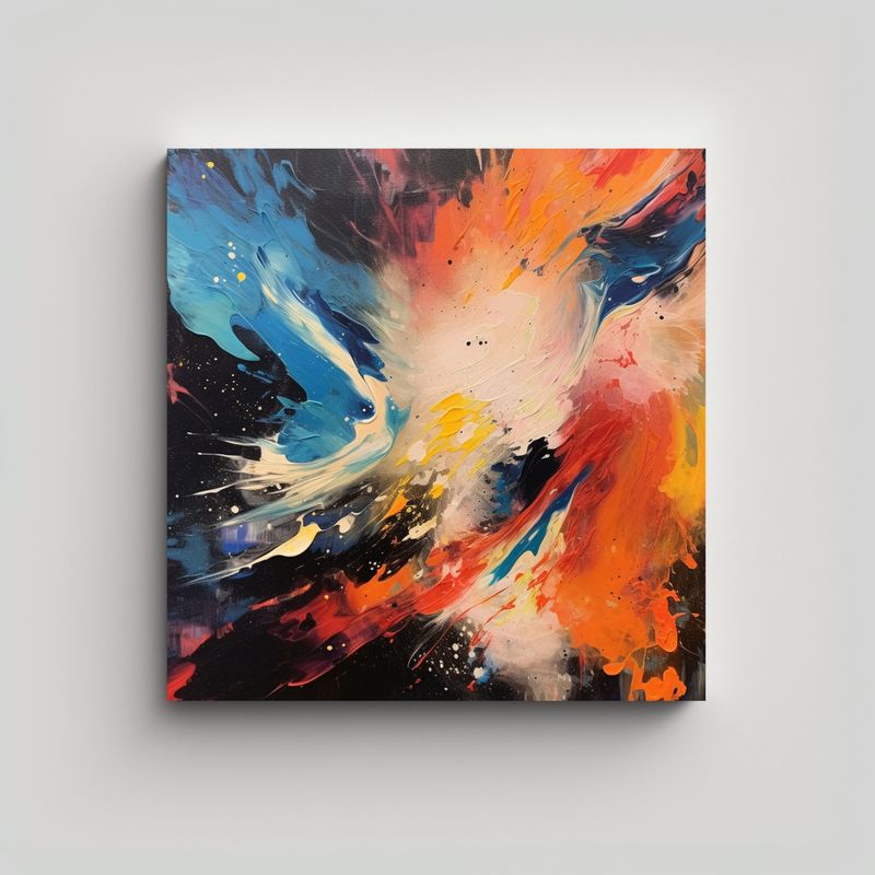 GENERICO - Pintura Abstracta Para Decorar Habitación Con 60x60 Cm